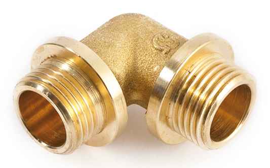 Фото мини колено латунное с ограничителем и нар. резьбой general fittings Насосы.Бел