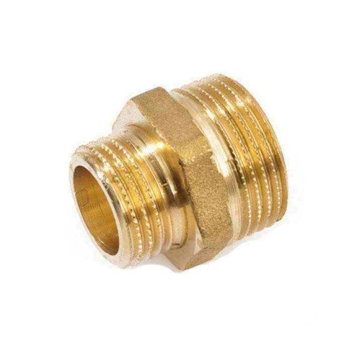 Фотография ниппель латунный редукционный  с нар. резьбой general fittings Насосы.Бел