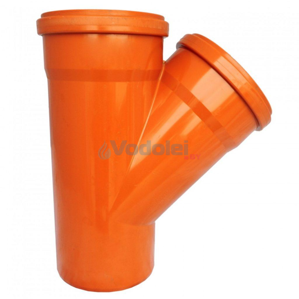 Фото мини тройник канализационный 110x110 x 45° Насосы.Бел