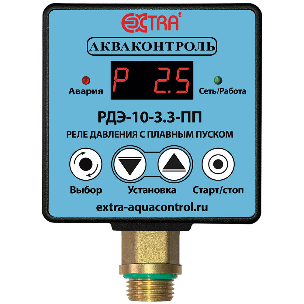 Фото мини рдэ-10-3.3-пп реле давления воды электронное с плавным пуском для насоса Насосы.Бел