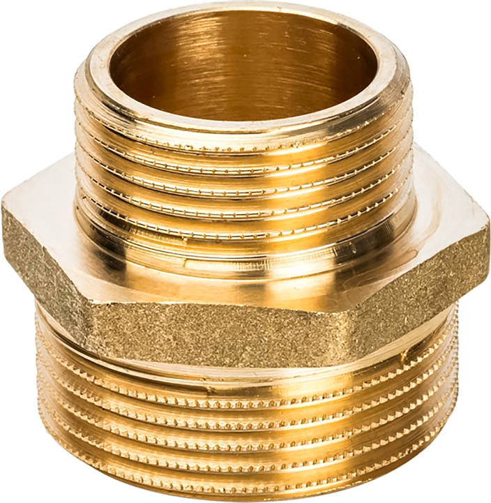 Фотография ниппель латунный редукционный  с нар. резьбой general fittings Насосы.Бел