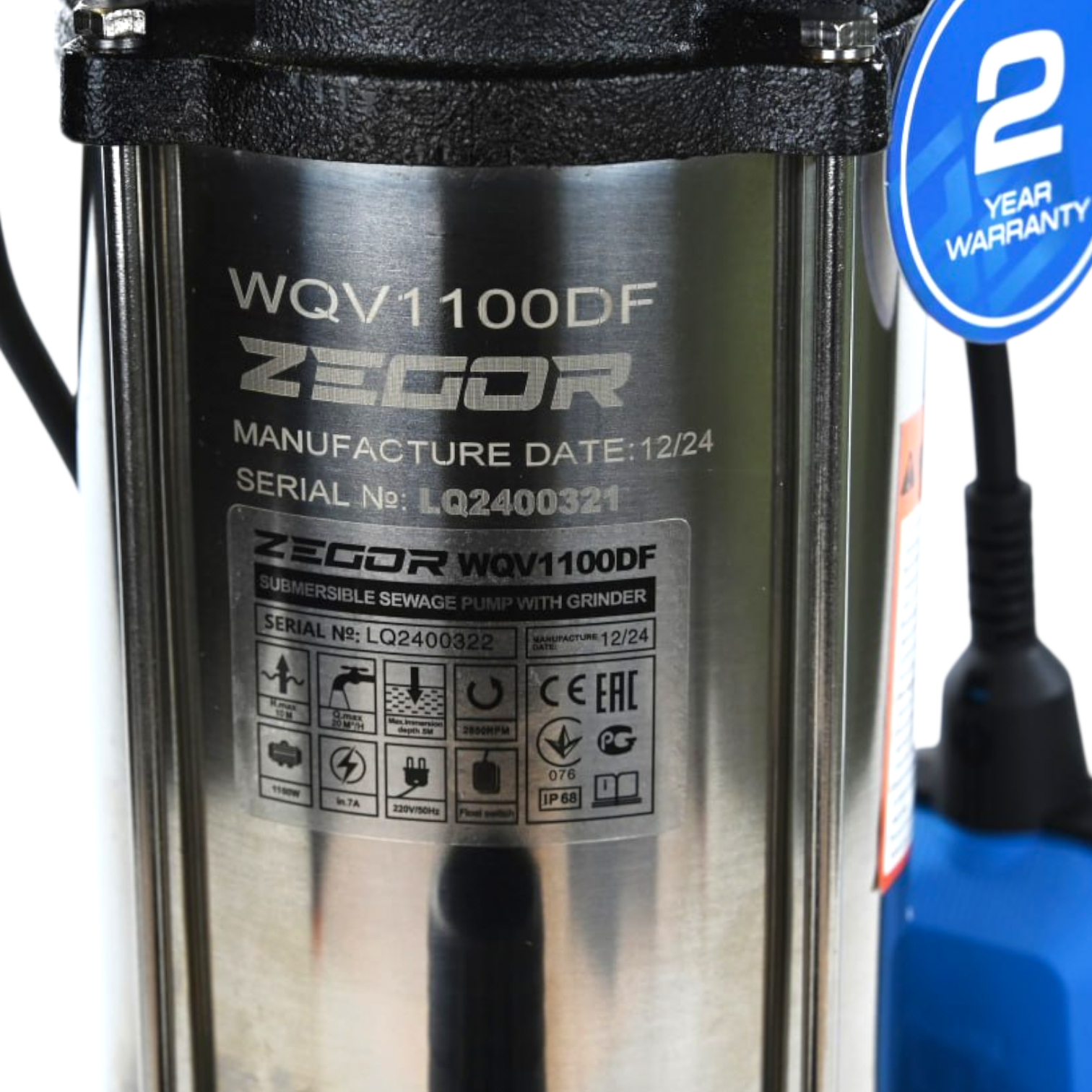 Фотография фекальный насос zegor wqv1100df Насосы.Бел