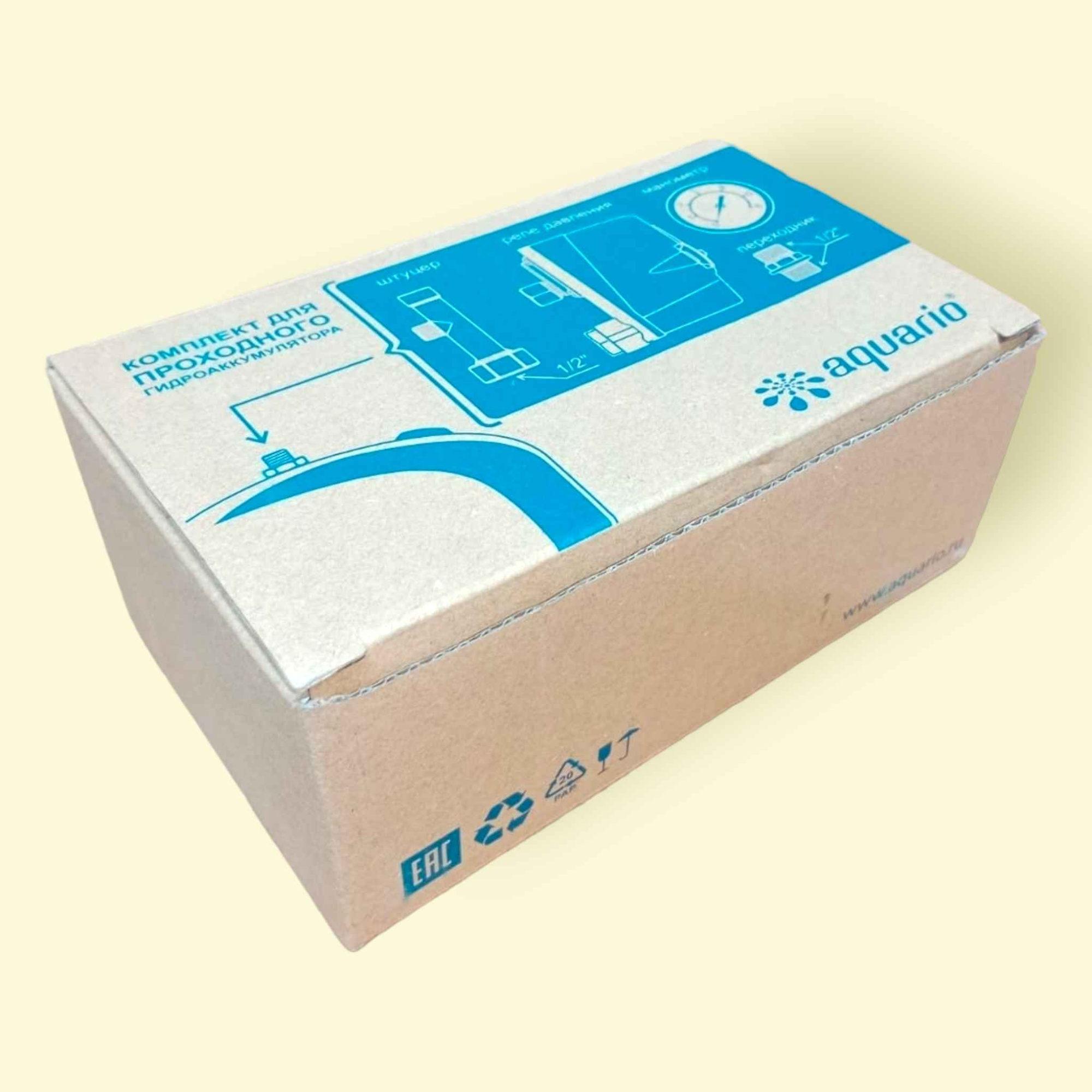 Фотография комплект для проходного бака aquario (реле + штуцер + манометр) Насосы.Бел